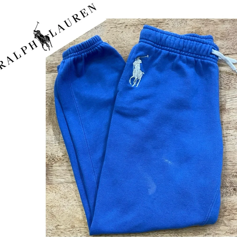 Polo by Ralph Lauren Youth Size Large (12-14)‎ Blue Fleece Big Pony Joggers